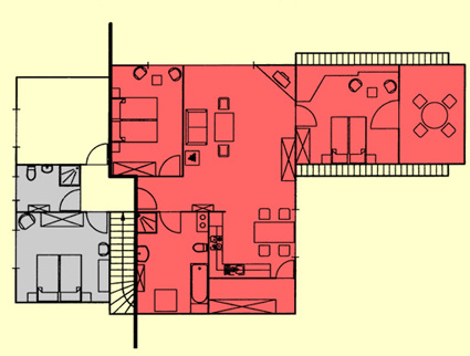 Grundriss Ferienwohnung Gimmini